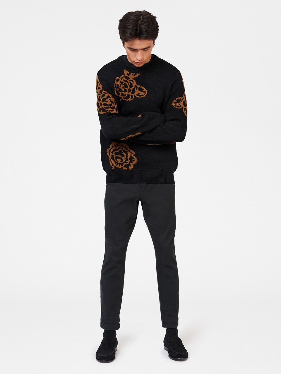 Knitwear Ben Sherman Winter Floral Noir | OMA-43059897